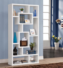 Load image into Gallery viewer, Geometric Cube White Bookcase