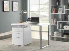 Load image into Gallery viewer, Contemporary White Writing Desk