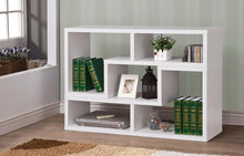 Load image into Gallery viewer, Contemporary White Convertible TV Stand and Bookcase