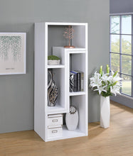 Load image into Gallery viewer, Contemporary White Convertible TV Stand and Bookcase