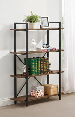 Industrial Walnut Bookcase