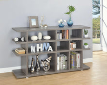 Load image into Gallery viewer, Contemporary Weathered Grey Bookcase