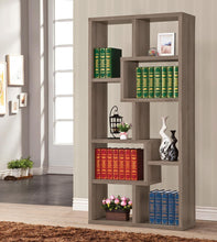 Load image into Gallery viewer, Contemporary Weathered Grey Bookcase