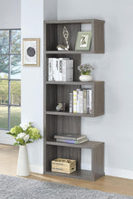 Load image into Gallery viewer, Contemporary Weathered Grey Bookcase