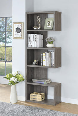 Contemporary Weathered Grey Bookcase