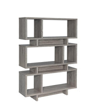 Load image into Gallery viewer, Contemporary Weathered Grey Bookcase