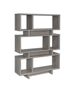 Contemporary Weathered Grey Bookcase