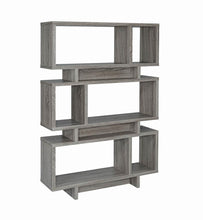 Load image into Gallery viewer, Contemporary Weathered Grey Bookcase