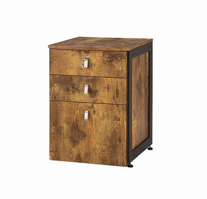 Estrella Industrial Antique Nutmeg File Cabinet