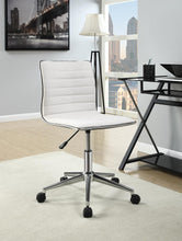 Load image into Gallery viewer, Modern White and Chrome Home Office Chair