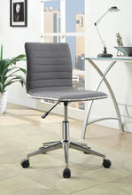 Load image into Gallery viewer, Modern Grey and Chrome Home Office Chair