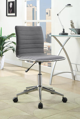 Modern Grey and Chrome Home Office Chair