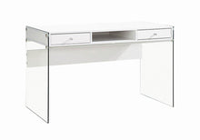 Load image into Gallery viewer, Contemporary Glossy White Writing Desk