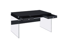 Load image into Gallery viewer, Contemporary Glossy Black Writing Desk