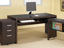 Load image into Gallery viewer, Skylar Contemporary Cappuccino Computer Desk With Keyboard Tray