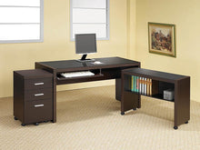 Load image into Gallery viewer, Skylar Contemporary Cappuccino Computer Desk With Keyboard Tray
