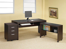 Load image into Gallery viewer, Skylar Contemporary Cappuccino Three-Drawer Mobile File Cabinet