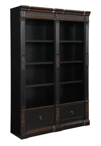 Rowan Traditional Black and Espresso Bookcase