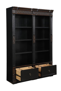 Rowan Traditional Black and Espresso Bookcase