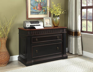 Rowan Traditional Black and Espresso File Cabinet