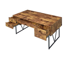 Load image into Gallery viewer, Analiese Industrial Antique Nutmeg Writing Desk