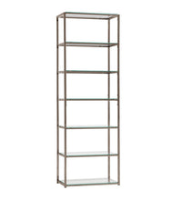 Load image into Gallery viewer, Contemporary Black Nickel Six-Tier Bookcase