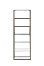 Load image into Gallery viewer, Contemporary Black Nickel Six-Tier Bookcase