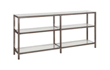 Load image into Gallery viewer, Contemporary Black Nickel Two-Tier Double Bookcase