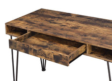 Load image into Gallery viewer, Industrial Antique Nutmeg Writing Desk