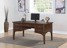 Load image into Gallery viewer, Craftsman Golden Brown Office Desk