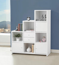 Load image into Gallery viewer, Contemporary White Bookcase