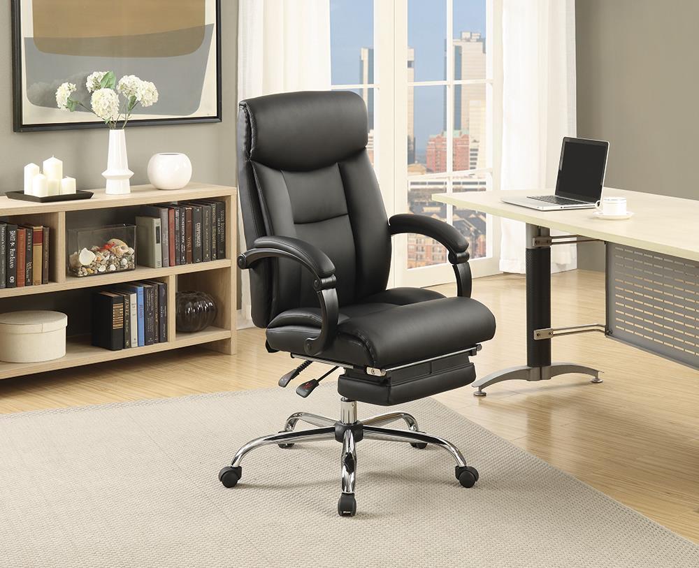 Transitional Chrome Office Chair