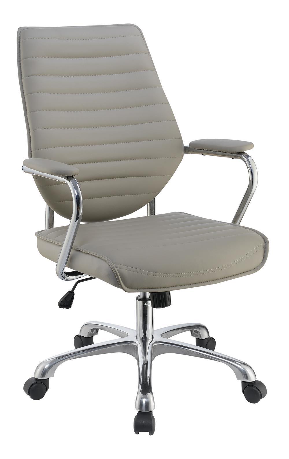 Contemporary Taupe High-Back Office Chair