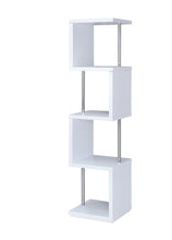 Load image into Gallery viewer, Modern White Four-Tier Bookcase