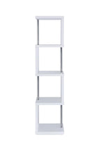 Load image into Gallery viewer, Modern White Four-Tier Bookcase