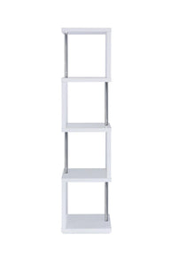 Modern White Four-Tier Bookcase