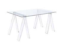 Load image into Gallery viewer, Amaturo Clear Acrylic Sawhorse Writing Desk