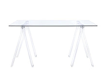 Load image into Gallery viewer, Amaturo Clear Acrylic Sawhorse Writing Desk