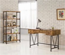 Load image into Gallery viewer, Barritt Industrial Antique Nutmeg Bookcase