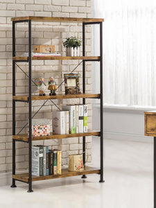 Barritt Industrial Antique Nutmeg Bookcase