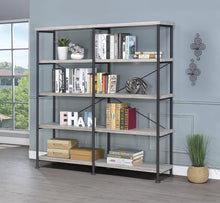 Load image into Gallery viewer, Guthrie Industrial Grey Driftwood Bookcase