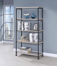 Load image into Gallery viewer, Guthrie Industrial Grey Driftwood Bookcase