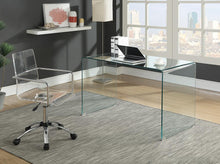 Load image into Gallery viewer, Contemporary Clear Glass Writing Desk