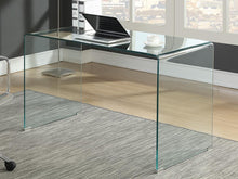 Load image into Gallery viewer, Contemporary Clear Glass Writing Desk