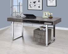 Load image into Gallery viewer, Contemporary Weathered Grey Writing Desk