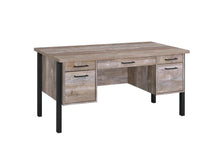 Load image into Gallery viewer, Samson Rustic Weathered Oak Office Desk