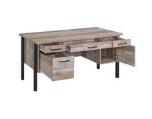 Load image into Gallery viewer, Samson Rustic Weathered Oak Office Desk