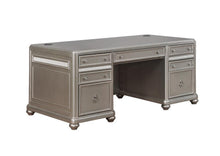 Load image into Gallery viewer, Ritzville Metallic Platinum Executive Desk