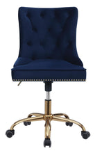 Load image into Gallery viewer, Modern Blue Velvet Office Chair