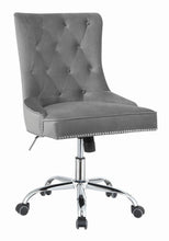 Load image into Gallery viewer, Modern Grey Velvet Office Chair